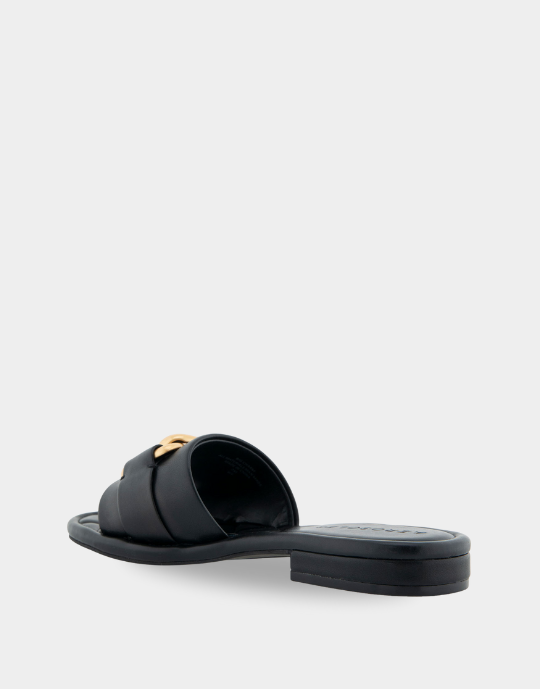 Big Charm Black Faux Leather