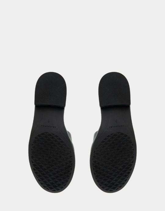 Big Charm Black Faux Leather