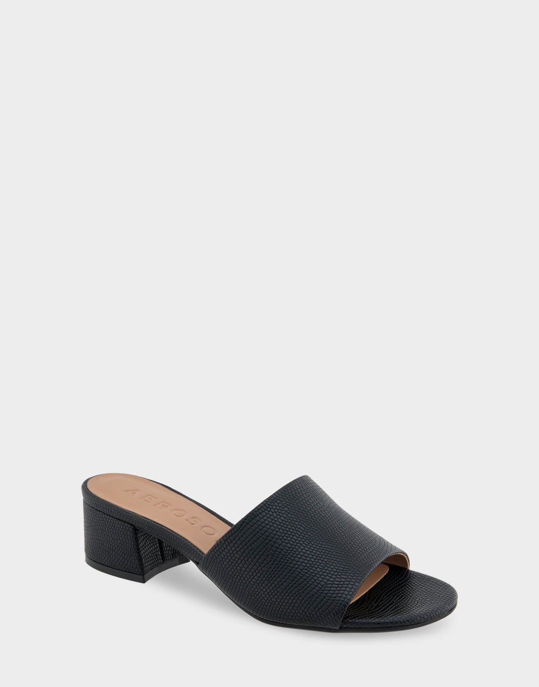 Como Black Lizard Embossed Faux Leather