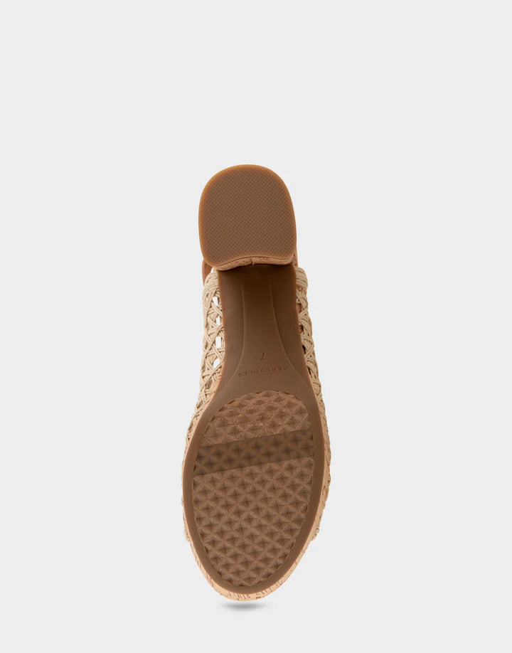 Cornelia Natural Tan Embroidered Raffia