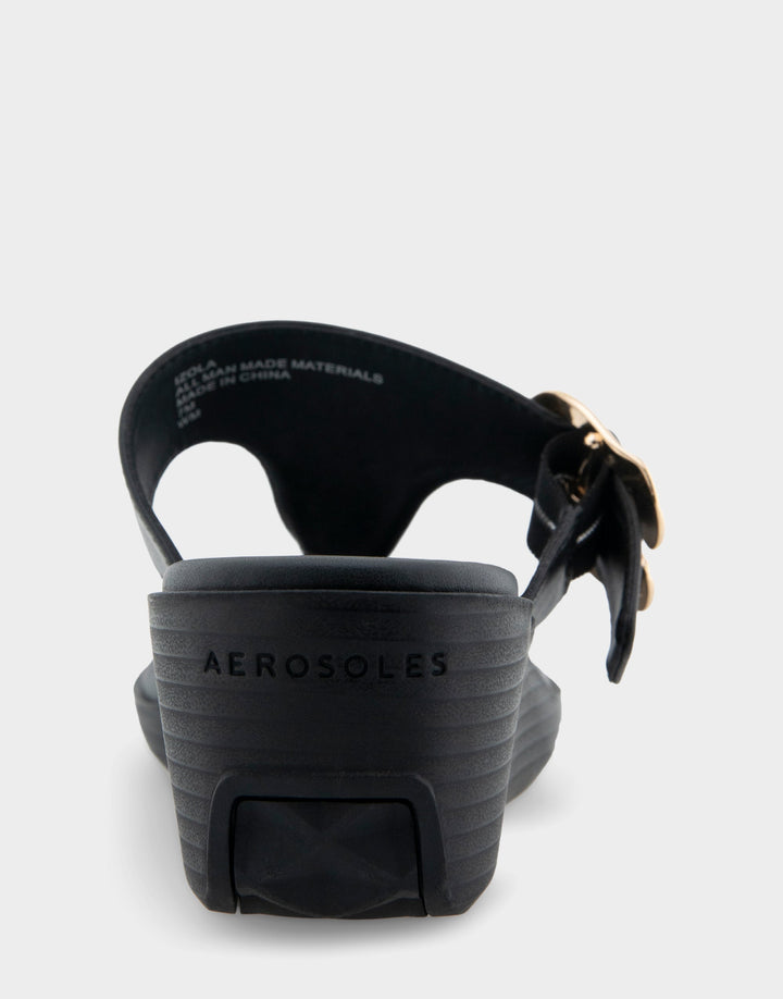 Izola Black Faux Leather